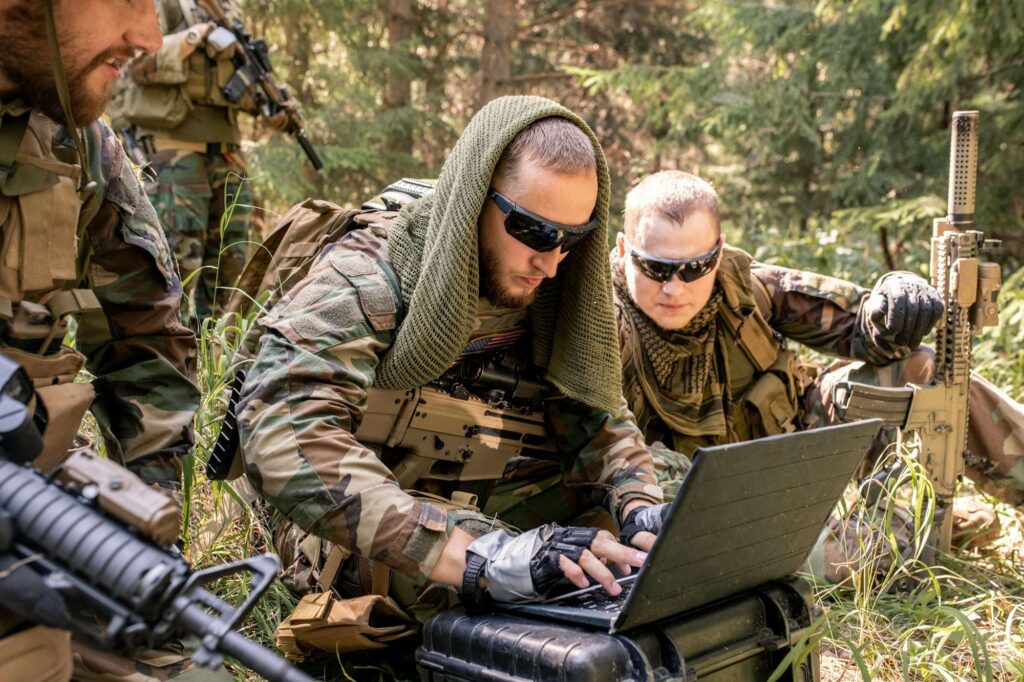 Using military computer